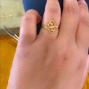 18k solid gold (not plated or filled) wire wrapped style ring